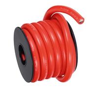 sourcing map 6AWG Flexible Silicone Wire 3m/10ft, 6 Gauge Tinned Copper Electrical Stranded Wire 200 Celsius/392 Fahrenheit High Temperature Hookup Spool for DIY Model Wiring, Red