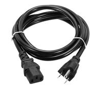 sourcing map 6ft 18 AWG Black 18/3 Universal Power Cord C13 to NEMA 5-15P 10A 125V 3-Prong Extension Power Cord for PC,Computer,Printers,TV,AC Adapter,Laptop,Monitor,Projector