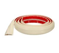 sourcing map 6ft Cord Cover Floor W0.55" x H0.28" Inner Channel PVC Hide Extension Cable Floor Wire Hider Wire Covers Protector for Prevent Cable Trips Cables Management, Wood Beige