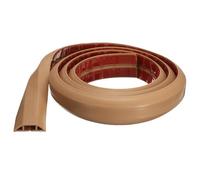 sourcing map 6ft Cord Cover Floor W0.55" x H0.28" Inner Channel PVC Hide Extension Cable Floor Wire Hider Wire Covers Protector for Prevent Cable Trips Cables Management, Brown