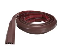 sourcing map 6ft Cord Cover Floor W0.55" x H0.28" Inner Channel PVC Hide Extension Cable Floor Wire Hider Wire Covers Protector for Prevent Cable Trips Cables Management, Coffee