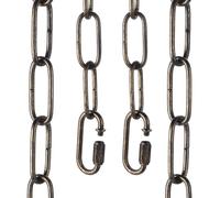sourcing map 6ft Lighting Hanging Chain, 3mm/0.12" Looping Metal Pendant Chandelier Chain Extension with 2 Quick Link Lock for Hanging Plant Pendant Chandelier Light Fixture, Golden