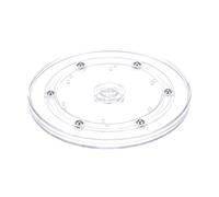 sourcing map 6inch Rotating Swivel Stand with Steel Ball Bearings Lazy Susan Base Turntable for Kitchen Corner Cabinets, Clear