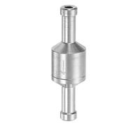 sourcing map 6mm (1/4") Fuel Check Valve, Non-Return One Way Hose Check Valve, Aluminum Alloy Control Accessories for Petrol, Diesel, Gas, Oil, Air, Water, Silver