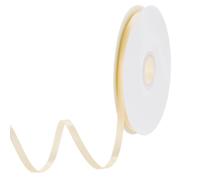 sourcing map 6mm 33 Yard(30m)/98ft Satin Ribbon Grosgrain Thin Solid Silk Wedding Bouquet Ribbon for Valentine's Day Gift Wrapping Cake Box Bows Beige