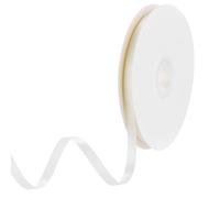 sourcing map 6mm 33 Yard(30m)/98ft Satin Ribbon Grosgrain Thin Solid Silk Wedding Bouquet Ribbon for Valentine's Day Gift Wrapping Cake Box Bows Cream White