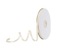 sourcing map 6mm 50 Yard(46m)/150ft Satin Ribbon Grosgrain Thin Solid Silk Wedding Bouquet Ribbon for Valentine's Day Gift Wrapping Cake Box Bows Beige