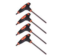 sourcing map 6mm Ball End Hex Key T-Handle Wrench Spanner, Metric S2 Steel 4 Pcs