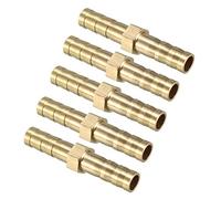 sourcing map 6mm Brass Barb Hose Fitting Straight Connector Coupler 5pcs