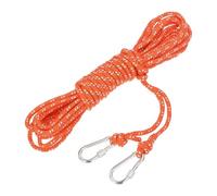 sourcing map 6mm Hollow Braided Polypropylene Anchor Line with Hook, 10m Nylon Floating Rope for Marine Pool Rescue Life Line Boat Anchor Rope, Orange