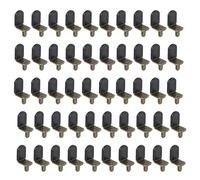 sourcing map 6mm l Shelf Pins, l Shelf Support Pegs, Shelf Brackets L-Shaped Clips with Silicone Sleeve for Kitchen Bookcase Closet Shelf Shelves Cabinet Furniture Support Brown, Pack of 50