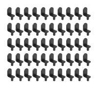 sourcing map 6mm l Shelf Pins, l Shelf Support Pegs, Shelf Brackets L-Shaped Clips with Silicone Sleeve for Kitchen Bookcase Closet Shelf Shelves Cabinet Furniture Support Black Pack of 50