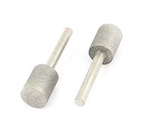 sourcing map 6mm Shank 16mm Cylinder Head Mounted Points Grinding Bit 2 Pcs