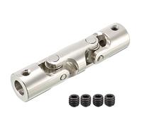 sourcing map 6mm to 6mm Inner Dia 2 Section Rotatable Universal Steering Shaft U Joint Coupler L52XD12