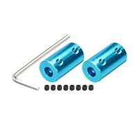 sourcing map 6mm to 6mm Shaft Coupler Rigid Coupling Connector L25mm x D14mm Aluminum Alloy for 3D Printers DIY Encoder with 8 Screws & Spanner - 2 Pcs