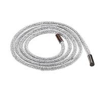 sourcing map 6mm x 120cm Rhinestone Tube Rope Bling Crystal Rhinestone String Rope for DIY Sweaters Sweatpants Decoration White Mesh White Diamond