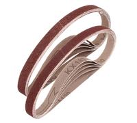 sourcing map 6mm x 152mm Sanding Belts, 20 Pcs 80/120/180/240 Grit Aluminum Oxide Abrasive Belt Sander File Belt for Woodworking, Metal Polishing, Knife Sharpener