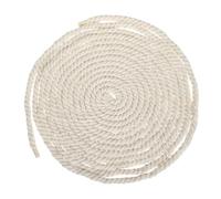 sourcing map 6mm x 18 Feet Beige Cotton Rope, 3 Strand Clothes Line Outdoors Twisted Braided Thick Macrame Cord for DIY Wall Hanging Plant Hanger Knotting Clothesline