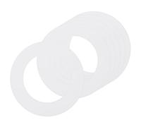 sourcing map 6Pack Goof Rings for 3" Recessed Lights, 3.2" ID 4.9" OD Steel Flat Goof Trim Ring Can Light Cover Plate Flush Mount Can Converter for Ceiling Wall Hole Decorative, Matte White