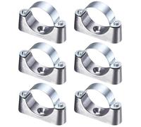 sourcing map 6Pack Pipe Bracket Clamp, M5 X 38mm Carbon Steel Off-Wall Codes Saddle Clip Bracket Holder for Wall Card Pipe Fixing