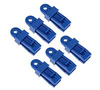 sourcing map 6Pack Tarp Clips - Tent Awning Secures Clamp Sliding Snap, Strong Lock Grip, Apply to Outdoor/Camping/Swimming Pools (Blue)