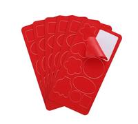 Sourcing Map 6pc Self-Adhesive Fabric Repair Patches, 10x20cm, Waterproof, for Down Jacket, Tent, Sleeping Bag, Car Seats (9 Patterns, Red)