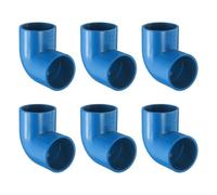 sourcing map 6pcs 1.2" 90 Degree Elbow Pipe Fittings, Furniture Construction Grade 2-Way 90 Degree Elbow PVC Corner Adapter for DIY Construction Furniture Garden Shelf Connection, Blue