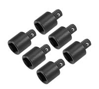 sourcing map 6pcs 1/2" Drive (F) x 3/8" (M) Socket Reducer Adapter, Female to Male, Cr-V Steel(Black)