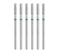 sourcing map 6pcs 100-120 Grits Diamond Grinding Bit 2.5mm Cylindrical Ball Head 2.35mm Shank 10mm Length Stone Sanding Drill Bits Rotary Tool for Ceramic Glass Nails Grinding Polishing