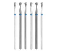 sourcing map 6pcs 120-140 Grits Diamond Grinding Bit 2.5mm Inverted Cone Head 2.35mm Shank 3mm Length Stone Sanding Drill Bits Rotary Tool for Ceramic Glass Nails Grinding Polishing