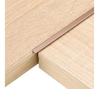 sourcing map 6Pcs 2.9ft x 0.24" T Molding Floor Transition Strips, Aluminium Alloy Vinyl Flooring Gap Trim for Joining Laminate Planks Tiles Floor Gaps, Rose Gold