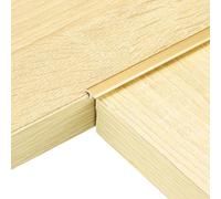 sourcing map 6Pcs 2.9ft x 0.31" T Molding Floor Transition Strips, Aluminium Alloy Vinyl Flooring Gap Trim for Joining Laminate Planks Tiles Floor Gaps, Gold