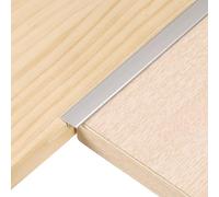 sourcing map 6Pcs 2.9ft x 0.47" T Molding Floor Transition Strips, Aluminium Alloy Vinyl Flooring Gap Trim for Joining Laminate Planks Tiles Floor Gaps, Silver