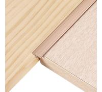 sourcing map 6Pcs 2.9ft x 0.47" T Molding Floor Transition Strips, Aluminium Alloy Vinyl Flooring Gap Trim for Joining Laminate Planks Tiles Floor Gaps, Rose Gold