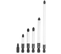sourcing map 6pcs #2 Anti Slip Phillips Screwdriver Bit PH2 1/4" Hex Shank 25+50+65+70+90+150mm Magnetic Cross Head Drill Bits Phosphate S2 Steel Industrial Screw Driver Tool, Black/White