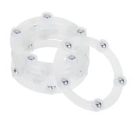 sourcing map 6Pcs 2 Inch Rotating Swivel Stand with Steel Ball Bearings, Lazy Susan Base Turntable Bearing Plate Round Table Swivel Base for Home Kitchen, White, 5 Balls
