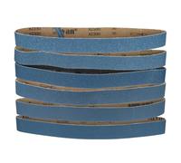 sourcing map 6pcs 2 x 42" Sanding Belts 1pcs Each of 36/40/60/80/120/150 Grit Zirconia Oxide Flush Joint Belt Sander Paper for Metal Woodworking Automotive Repair