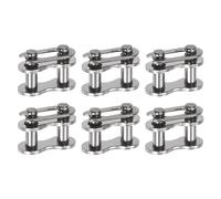 sourcing map 6Pcs #25 Chain Master Connector Link Roller 1/4" Pitch Stainless Steel Standard Connecting Split Links for 04C Chain