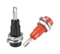 sourcing map 6pcs 2mm Banana Jack Binding Post Female Socket Plug Terminal Connector for Loudspeaker Amplifier Red Black