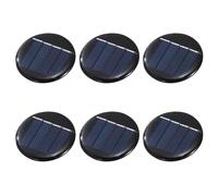 sourcing map 6Pcs 2V 0.08W 40mA Round Solar Panels, Small Solar Photovoltaic Power Cells Charge DIY Electric Toy Materials Kits