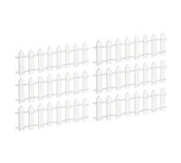 sourcing map 6pcs 3.9 Inch Miniature Garden Fence, Mini Ornament Wood Picket Fence Decorative for Dollhouse Home DIY, White