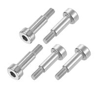 sourcing map 6Pcs 304 Stainless Steel Shoulder Bolt 4mm Shoulder Dia 10mm Shoulder Length M3 Thread Hex Socket Shoulder Bolts for Textile Hydraulic Injection Molding Machinery Industries