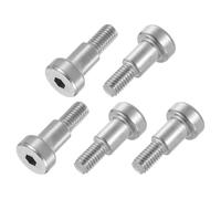 sourcing map 6Pcs 304 Stainless Steel Shoulder Bolt 8mm Shoulder Dia 10mm Shoulder Length M6 Thread Hex Socket Shoulder Bolts for Textile Hydraulic Injection Molding Machinery Industries
