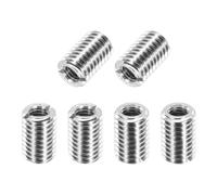 sourcing map 6Pcs 316 Stainless Steel Thread Reducing Nuts, M10x1.5 Male to M6x1 Female 14mm Long Metric Repairing Insert Nut Screw Threaded Adapters Sleeve Reducer Conversion Fastener
