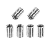 sourcing map 6Pcs 316 Stainless Steel Thread Reducing Nuts, M8x1.25 Male to M6x1 Female 12mm Long Metric Repairing Insert Nut Screw Threaded Adapters Sleeve Reducer Conversion Fastener