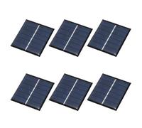 sourcing map 6Pcs 3V 0.33W 110mA Mini Solar Panels, Small Solar Photovoltaic Power Cells Charge DIY Electric Toy Materials Kits