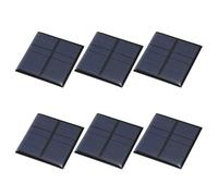 sourcing map 6Pcs 3V 0.375W 125mA Mini Solar Panels, Small Solar Photovoltaic Power Cells Charge DIY Electric Toy Materials Kits