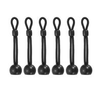 sourcing map 6Pcs 4" Bungee Tie Downs, Sun Shade Tie Down Straps Replacement Parts, Universal Elastic Rope for Exterior Roller Shade, Outdoor Indoor Blinds, Black