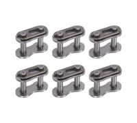 sourcing map 6Pcs #40 Chain Master Connector Link Roller, 1/2" Pitch Carbon Steel, Standard Connecting Split Links for 08A Chain