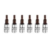 sourcing map 6pcs 5/32" Hex Bit Socket 1/4" Square Drive SAE Extension Impact Bit Power Nut Driver Set S2 & CR-V Steel Socket Ratchet Wrench Bits